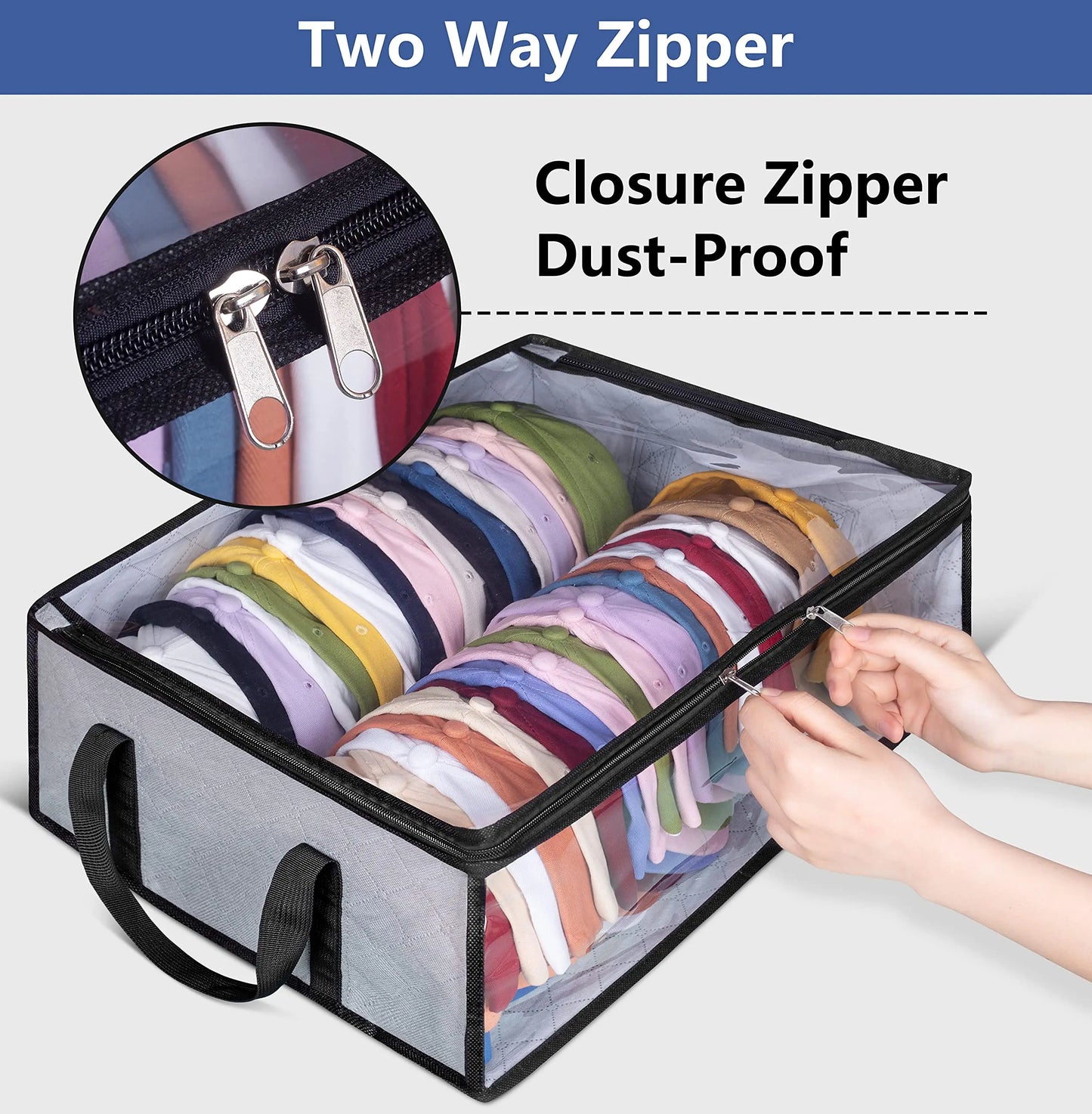 Hat Storage For Baseball Caps Organizer With 2 Sturdy Handles Hat Storage Bag For Books And Clothing Toys Storage Organization