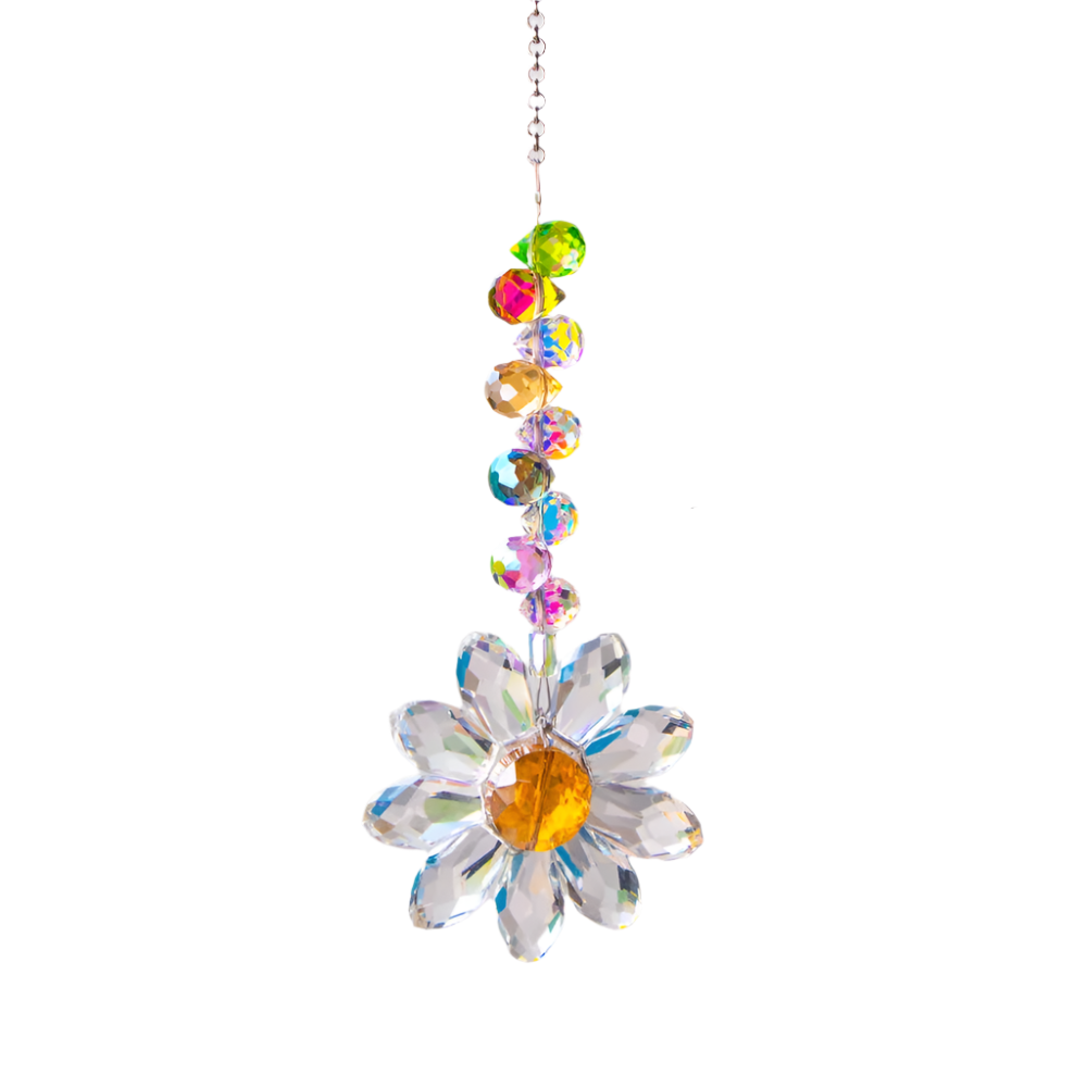 Hemasa Daisy  Crystal Sun Catcher  Window Decors Rainbow Maker Indoor Suncatcher Courtyard Garden Decoration