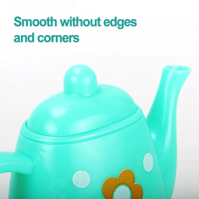 Hemasa Kids Pretend Play Tea Party Set Play Food Accessories Teapot Cup Tea Set Toy Kitchen Early Educational Toys for Children Gifts