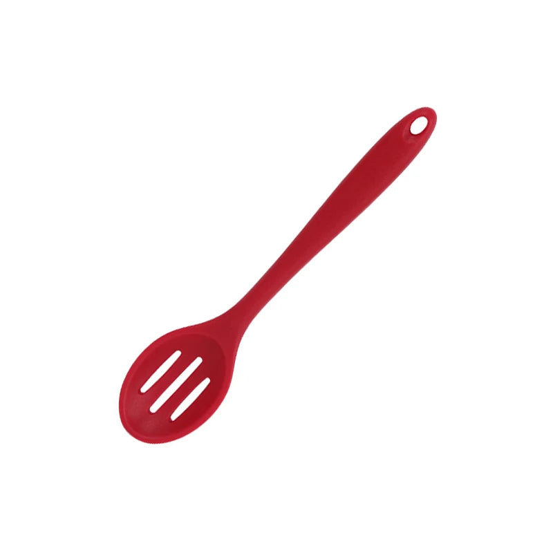 Hemasa 5PCs  Silicone Soup Ladle Colander Kitchen Salad Mixing Spoon Children Tablespoons Rice Porridge Scoops
