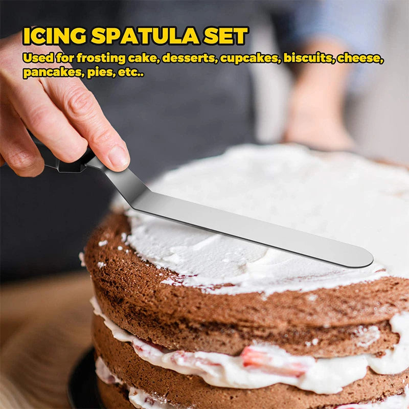 Tejesa 27cm Stainless Steel Cream Spatula Icing Smoother Frosting Knife /Cake Decorating Cake Butter Baking Kitchen Accessories