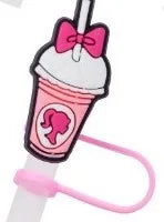 Accessories for Stanley Cup 7-8mm Pink Barbie Straw Sleeve Cup for Tumbling Cups Chrietmas Gift