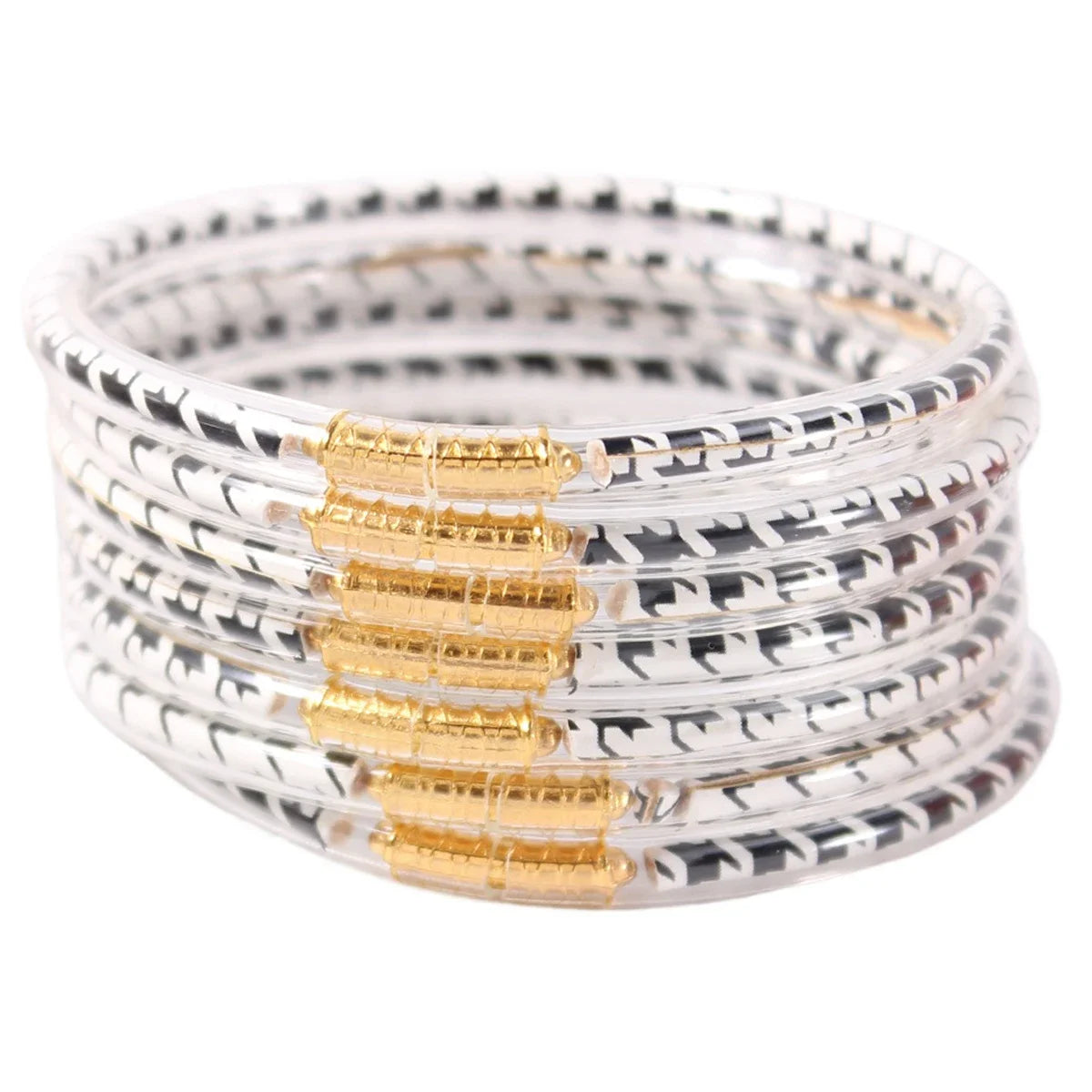 7pcs/set Stack Leopard Print Bangle Bracelet for Women Cheetah Print Silicone Bangle  Jewelry