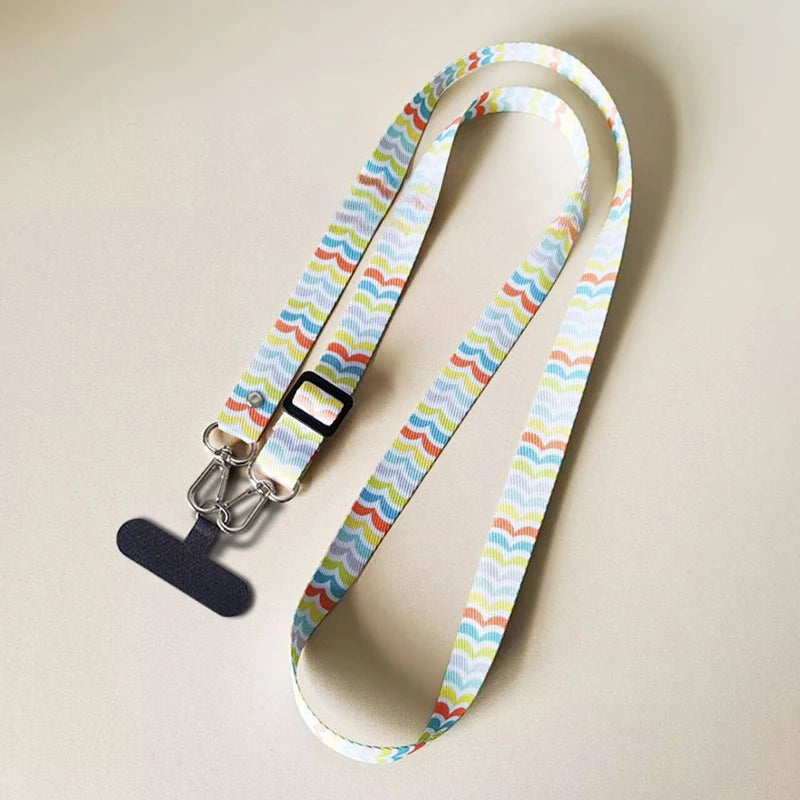 Universal Mobile Phone Lanyard, Adjustable, Neck & Crossbody Strap, Includes Anti-Loss Cable & Case Key Gasket