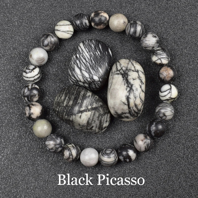 Tejesa Natural Golden Obsidian Stone Beads Bracelet Men Women/ Golden Light Rainbow Obsidian Raw Stone Round Bead Natural Energy Jewelry