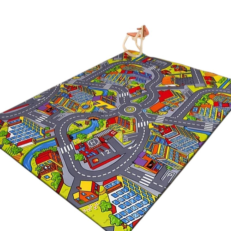Hemasa  Game Mat / Road Map Car Track Mat/ Educational Traffic Playmat for Bedrooms and Playrooms