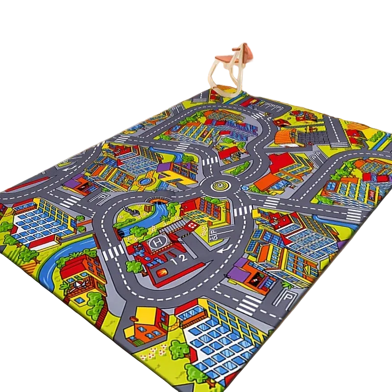 Hemasa  Game Mat / Road Map Car Track Mat/ Educational Traffic Playmat for Bedrooms and Playrooms