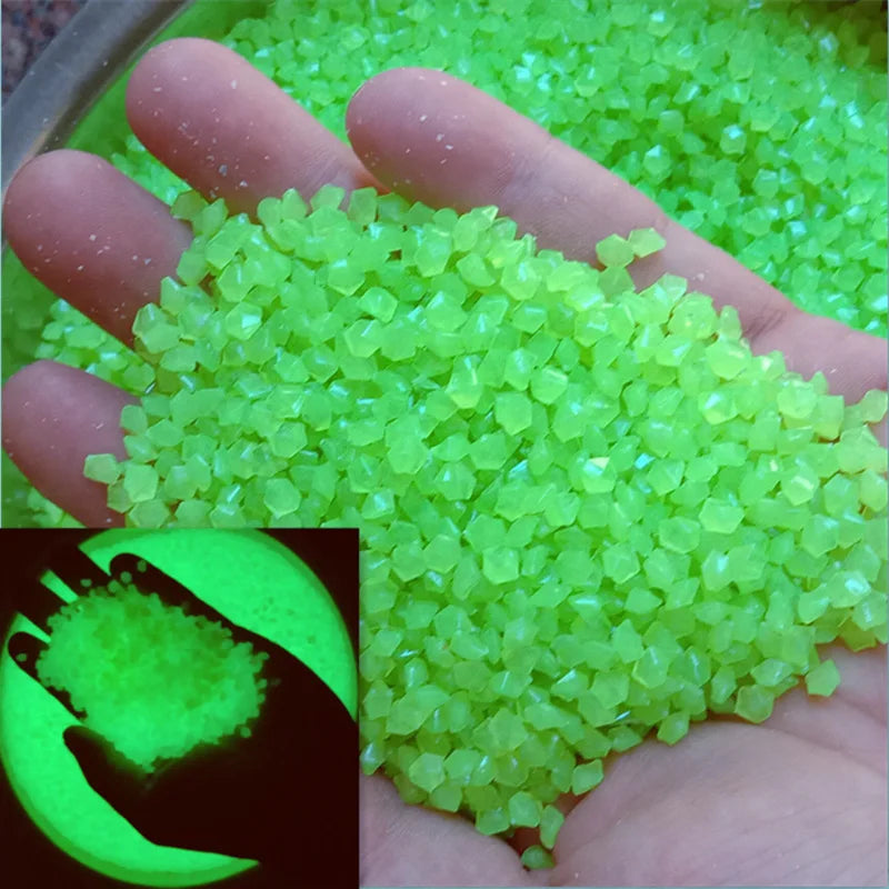 1000 Pcs Glow Sand Glow In Dark Stone Pebble Garden Yard Outdoor Lawn Decoration Fish Tank Aquarium Home Diy Decor 3-5mm