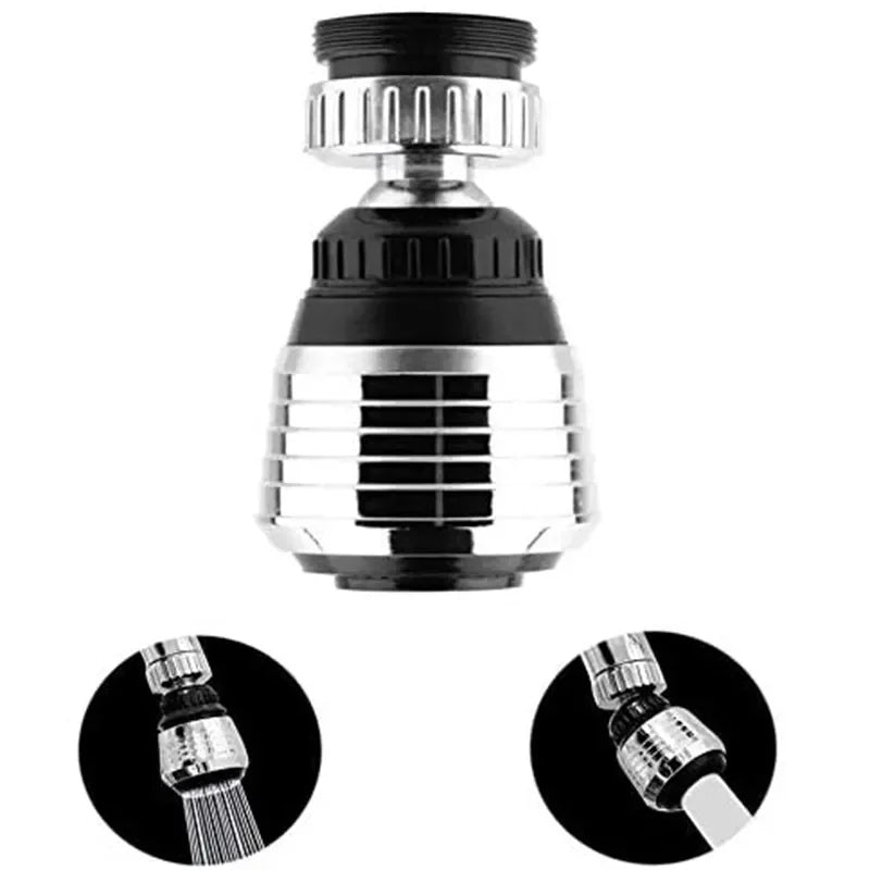 Hemasa Kitchen Gadgets 2 Modes 360 Rotatable Bubbler High Pressure Faucet Extender Water Saving pipe