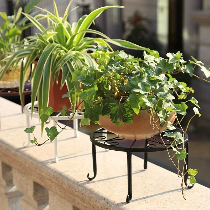 Tejesa Iron Multi-layer Flower Pot Rack1-2Personal Indoor and Outdoor Balcony Floor-standing Succulent Green Radish Flower Stand Storag