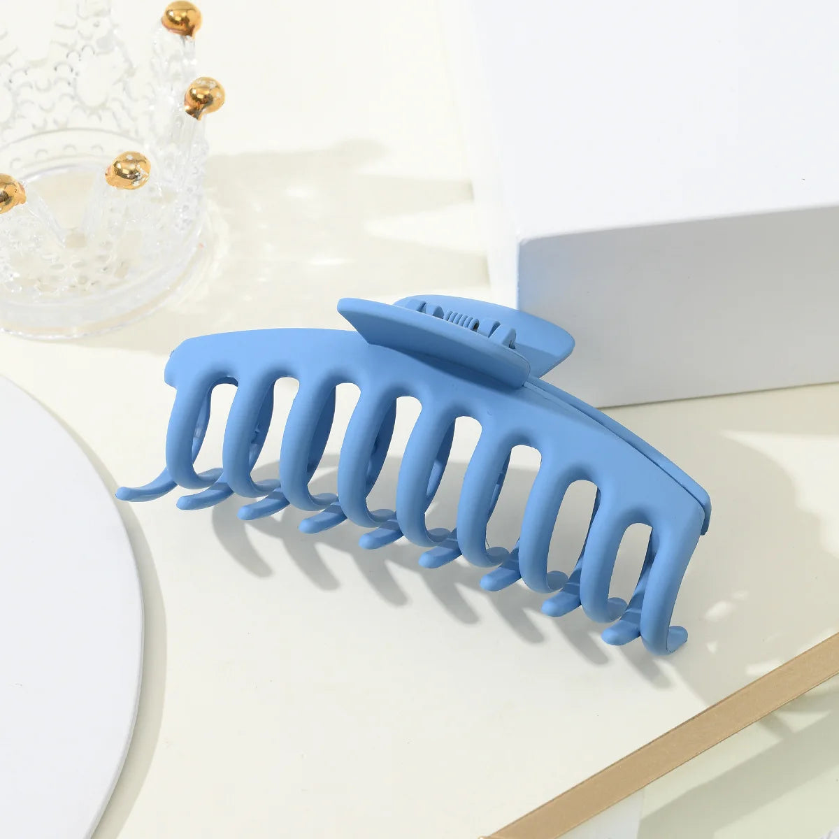 1pc blue women's hair clip hair accessory fashionable and simple hair clip shark clip back of the head styling hair clip