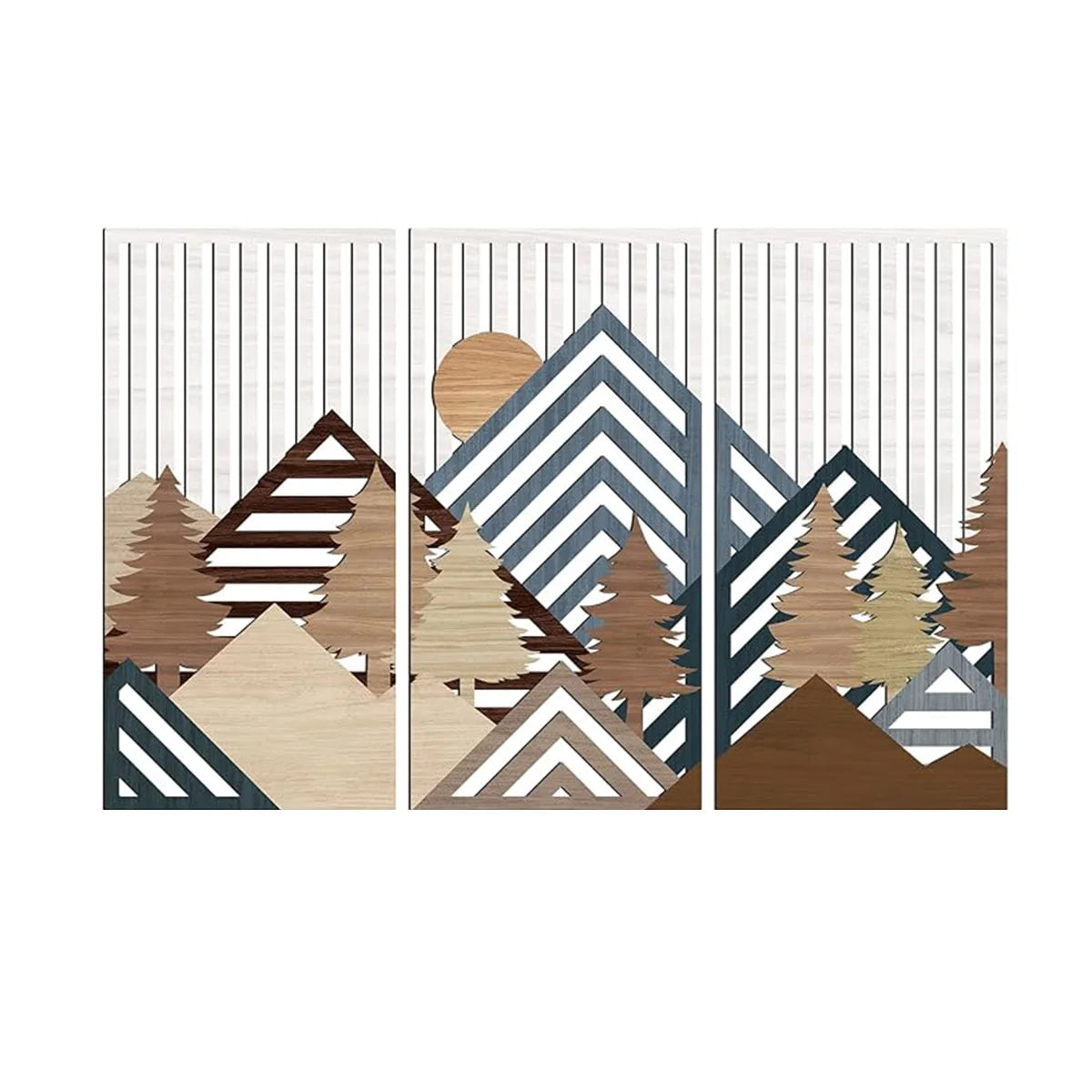 Hemasa 3pcs Wooden Wall Decor Set hollow wooden decoration, hanging wooden signs Art Decoration Perfect for Christmas wall decoration