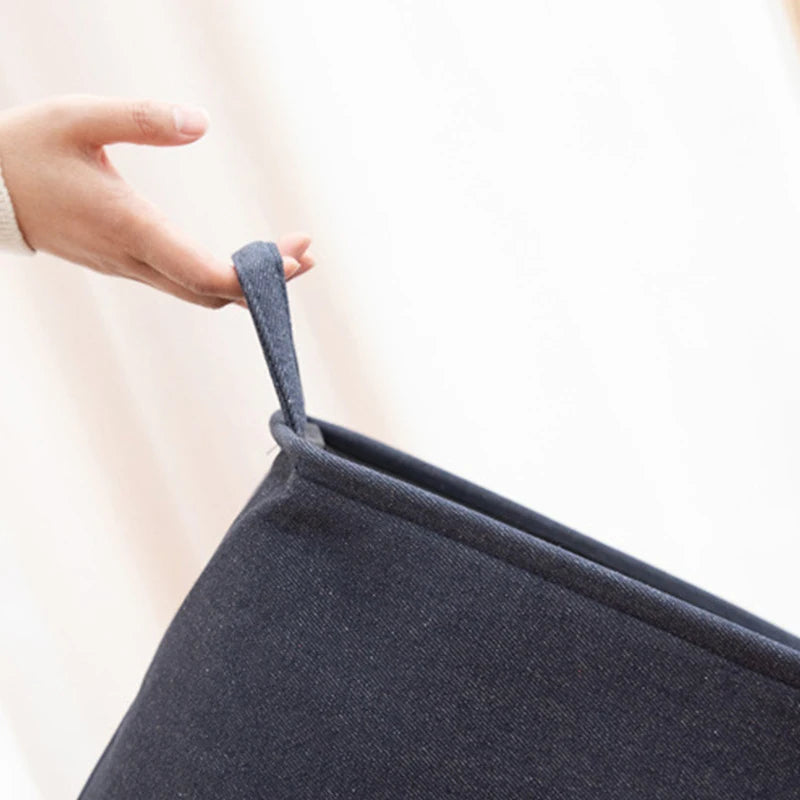 Hemasa Jute Cloth Art Dirty Clothes Collection Basket Light Luxury Home Bathroom Foldable Laundry Basket  Storage
