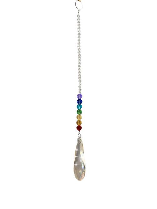 Hemasa Crystal Suncatcher Colored Stone Hanging Ornament Glass Prism Sun Catcher Car Charm Rainbow Maker Window Garden Decoration Gift