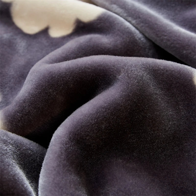 Hemasa New Flower Pettern  Pluffy warm blanket   150/180/200cm