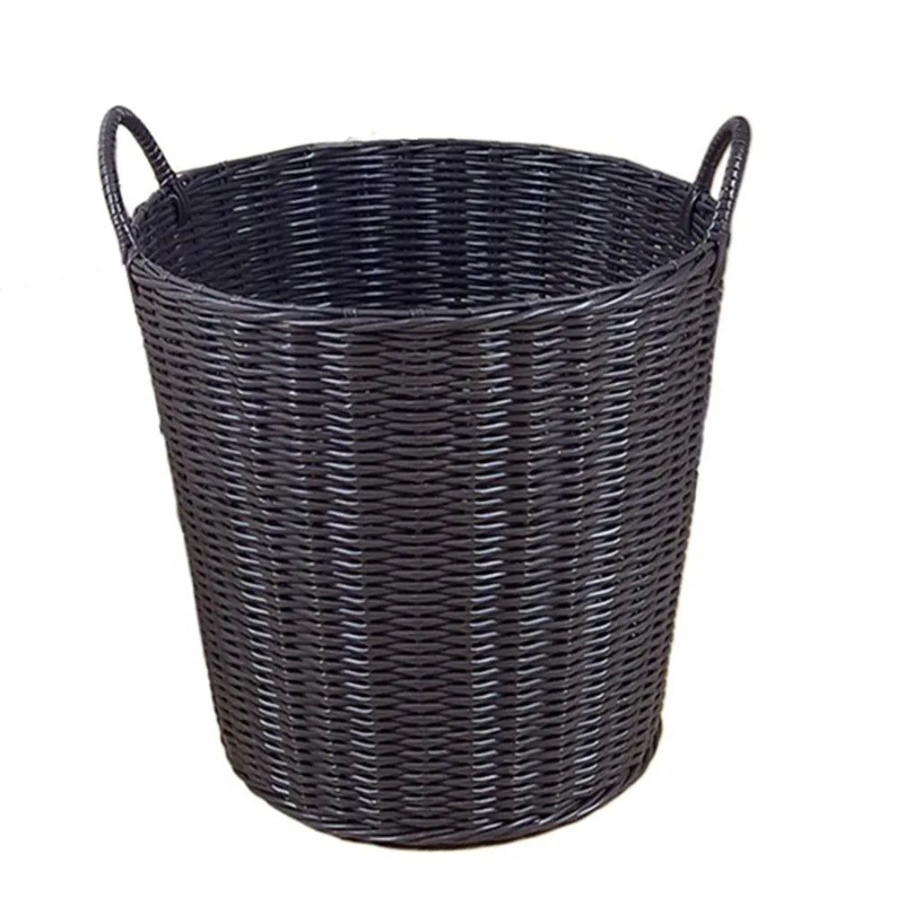 Dirty Clothes Basket Foldable Woven Laundry Basket Rattan-Style Toys Storage Basket for Dirty Clothes Household Items