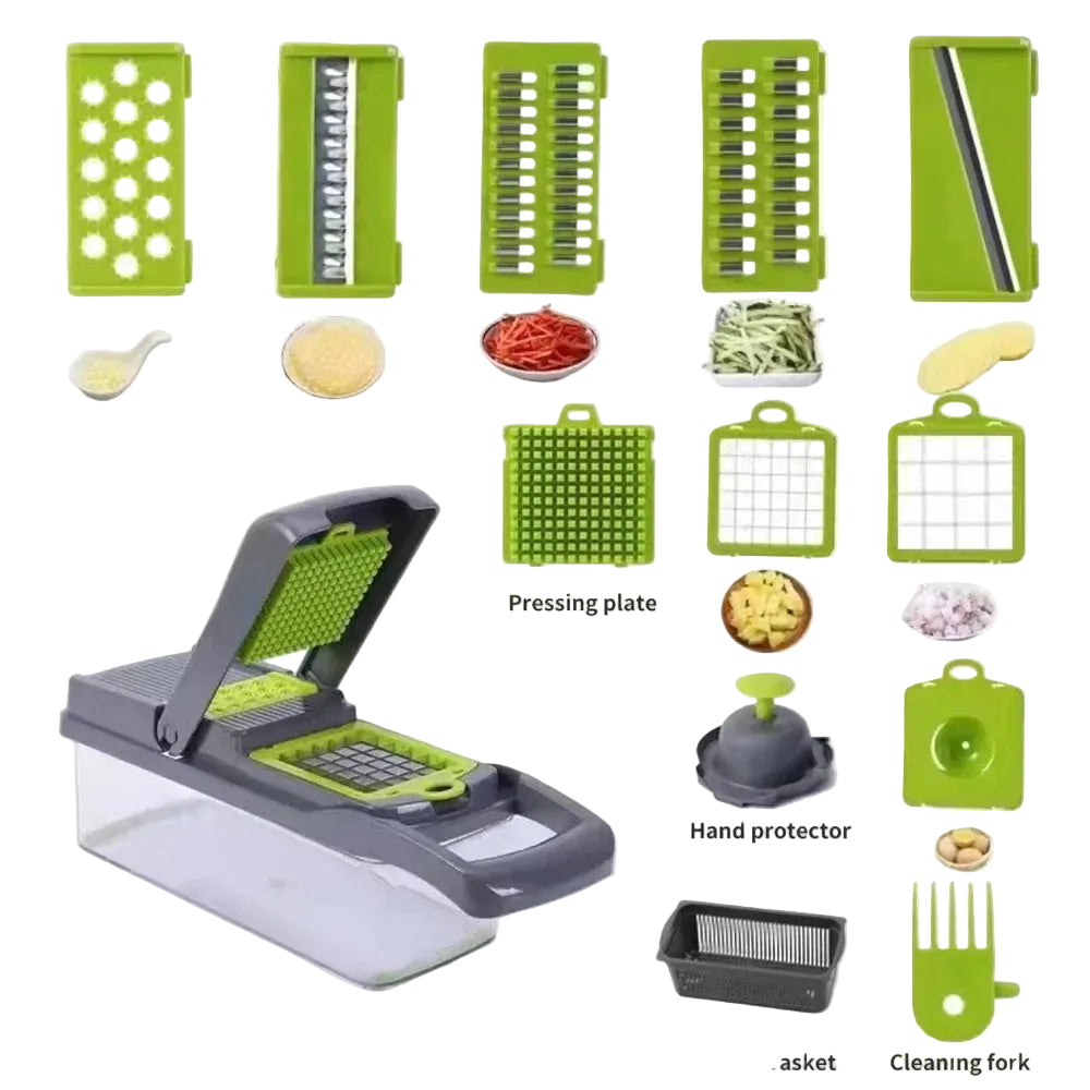 Tejesa Multifunctional 12/16pcs Vegetable Cutter Slicer Fruit Potato Peeler Carrot Grater Kitchen accessories basket vegetable Slicer