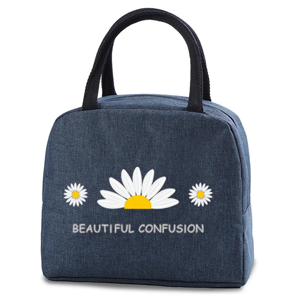 Tejesa Lunch dinner Picnic Bag Insulated bag Cooler Tote Portable Canvas Thermal Cold Food Container For men women Kids Travel Handbag