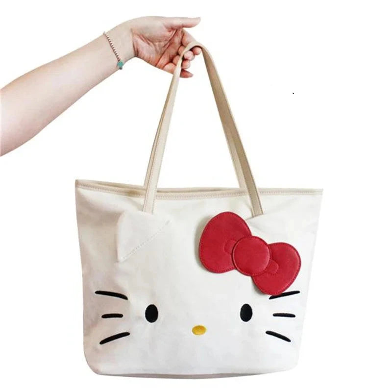 Hemasa Hello Kitty  Handbag/Shoulder Bag Cartoon Canvas Cute Wallet Cosmetic Pouch Storager