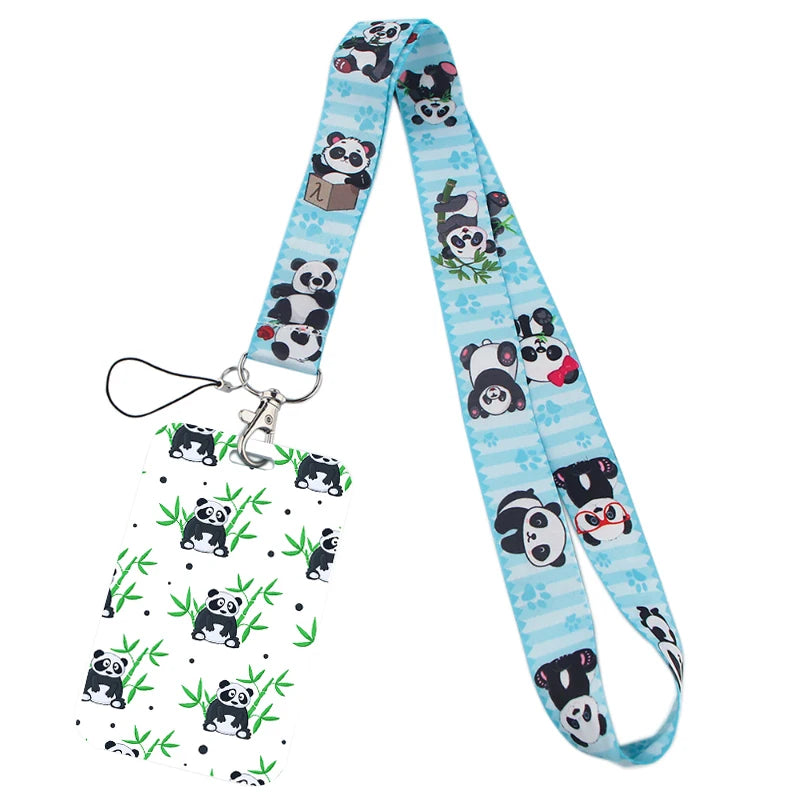 Tejesa  panda Lanyard Badge Holder ID Card /Lanyards Cell Phone Rope Key Lanyard Neck Straps Keychain
