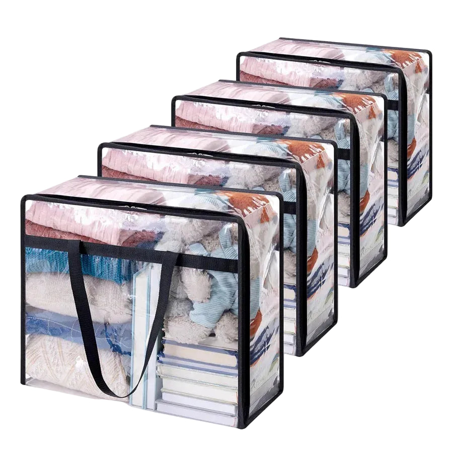 Tejesa Large Capacity PVC Storage Bag for Clothes And Quilts Transparent Moving Essential Cotton Quilt Storage Bag Home Organization