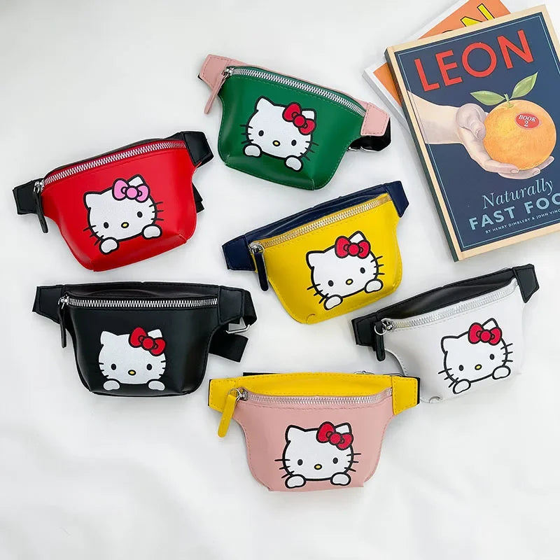 Hello Kitty Cute Wallet Children's Chest Bag Cartoon Kawaii Boys and Girls Small Bag Waist Bag Coin Purse Girls Purse Coin Pouch