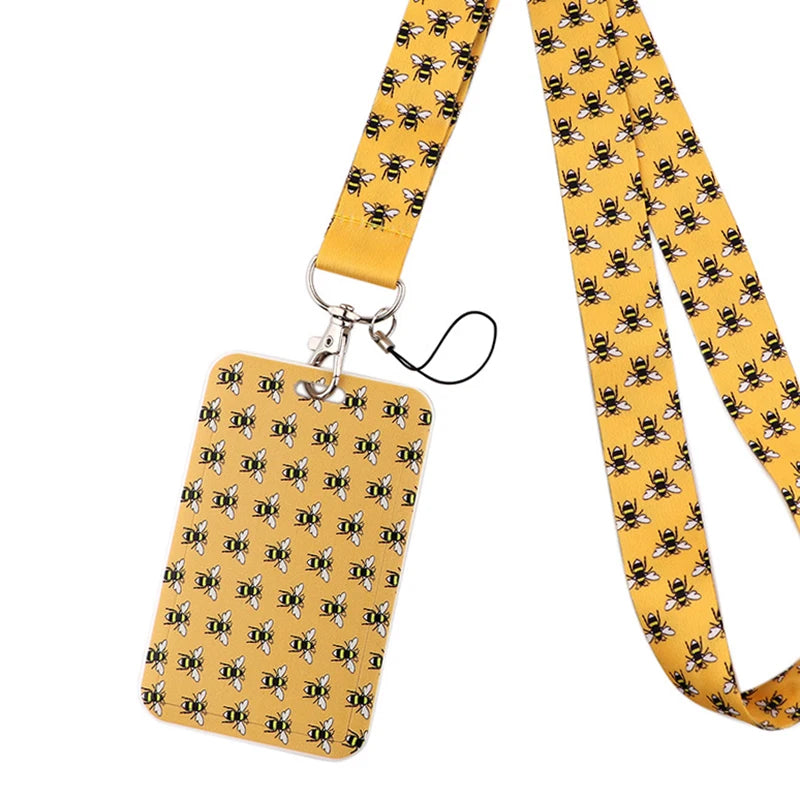 Tejesa Butterfly Lanyard Business Credit Card Holder Neck Strap Keychain Hang Rope ID Badge Holder Lariat Lasso