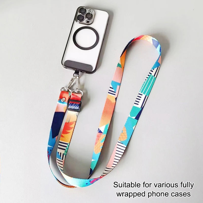 Universal Mobile Phone Lanyard, Adjustable, Neck & Crossbody Strap, Includes Anti-Loss Cable & Case Key Gasket