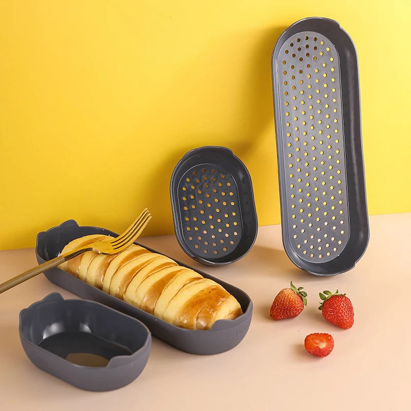 Tejesa 4Pcs Baking Mold Loaf Pan Heat Resistant Toast Bread Mould