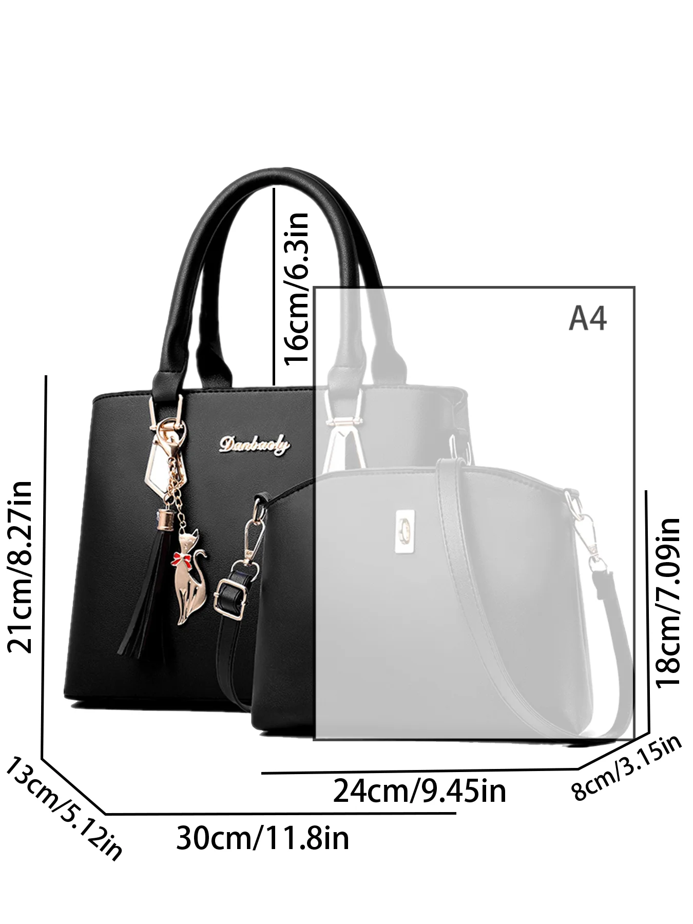 Hemasa  Set of 2 women's handbag  and shoulder bag