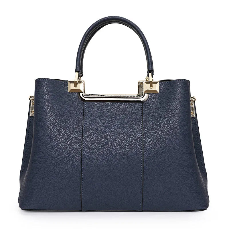 Aidrani Fashion Genuine Leather Women's Bag Elegant and Magnificent Women's Handbag Large Capacity Spliced Cowhide Crossbody Bag