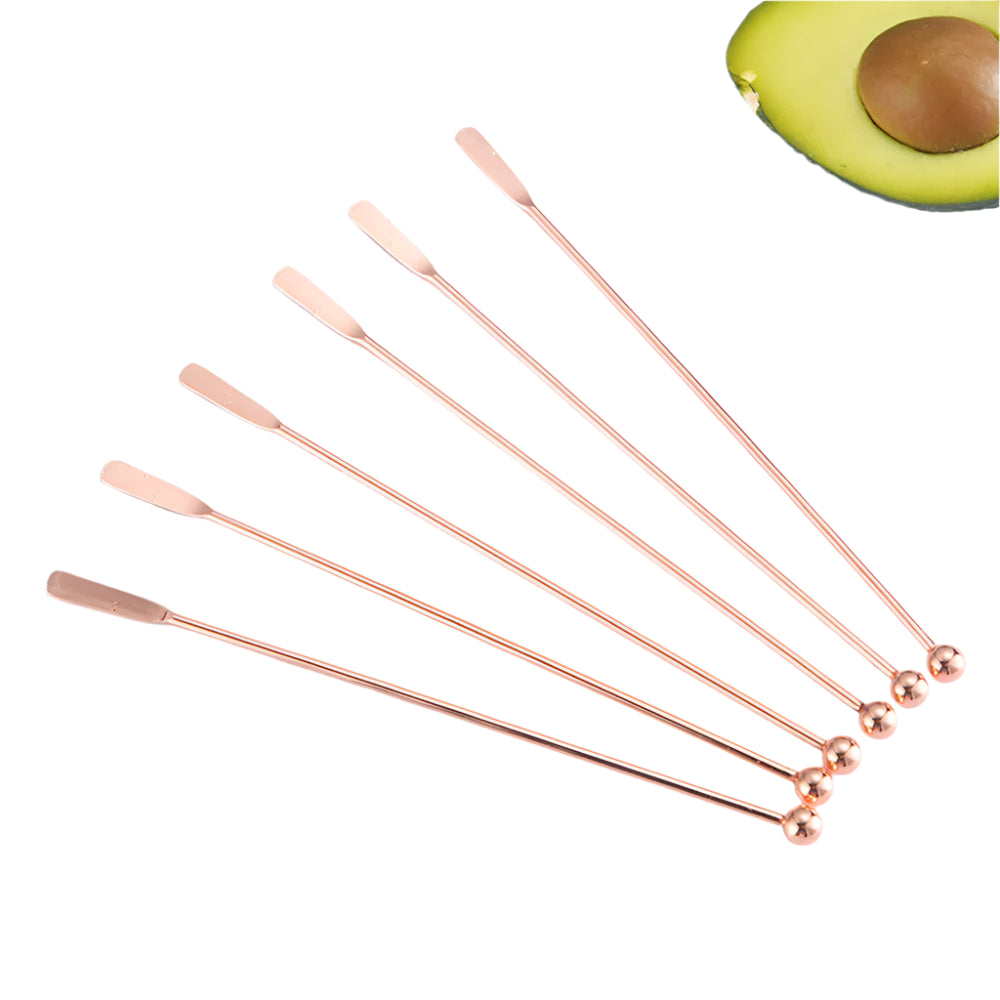 Hemasa  Stainless Steel  6 Pcs Cocktail Picks Fruit Sticks Toothpicks for Party Bar