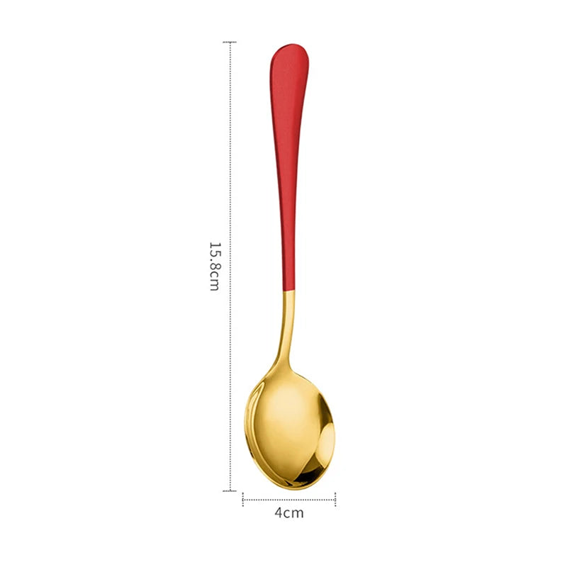 Stainless Steel Soup Spoons Korea Home Kitchen Ladle Capacity Gold Silver Mirror Polished Flatware For Coffee Tableware