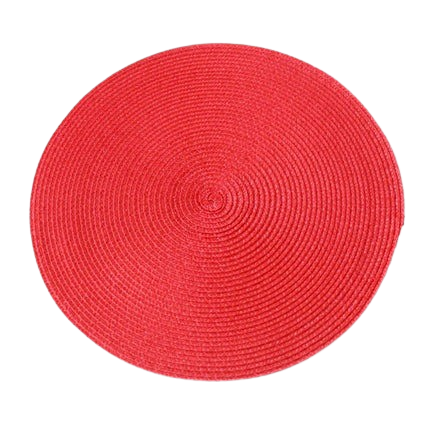 Hemasa Set of 6 Round Woven Non-slip Kitchen Placemat for Kitchen Dining Table European Style.