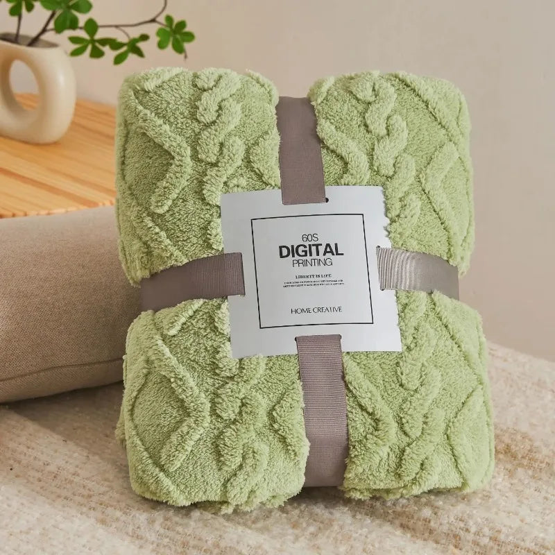 Jagdambe Coral Fleece Plush Blankets Winter Soft Warm Sofa Cover Throw Newborn Wrap Kids Bedspread Travel Thick Blanket