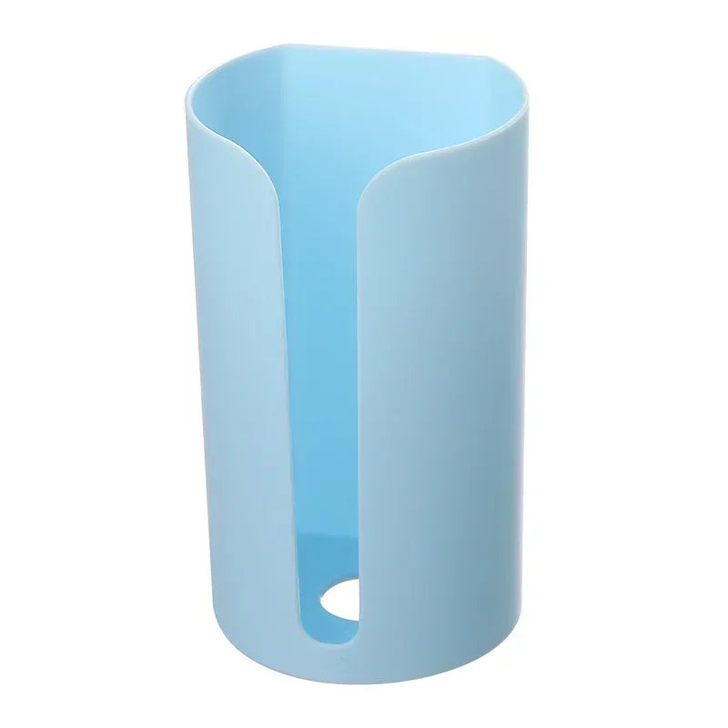 Hemasa 1pc Kitchen Garbage Bag Storage Hole-Free Holder Self-Stick Wall Mounted Home Bathroom Plastic Bag Holder
