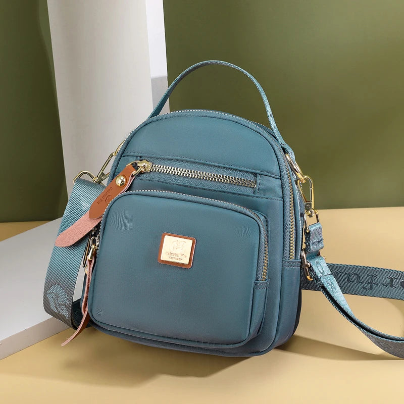 Tejesa Multi Pockets Women Shoulder Bag High Quality Durable Fabric Small Handbag Pretty Style Girls Shopping Phone Bag