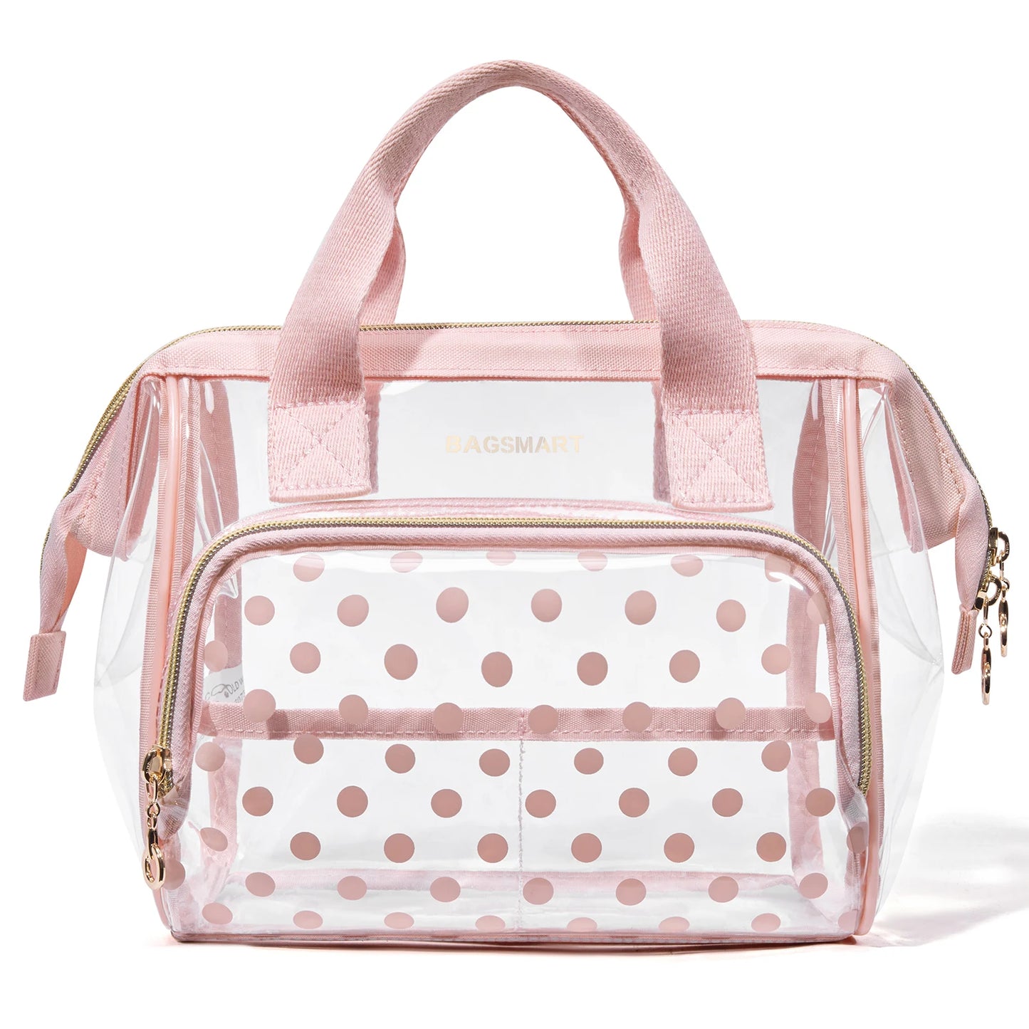 Hemasa  Cosmetic Bag with Wide-open and Carry Handle Toiletries Travel Organizer Case for Women