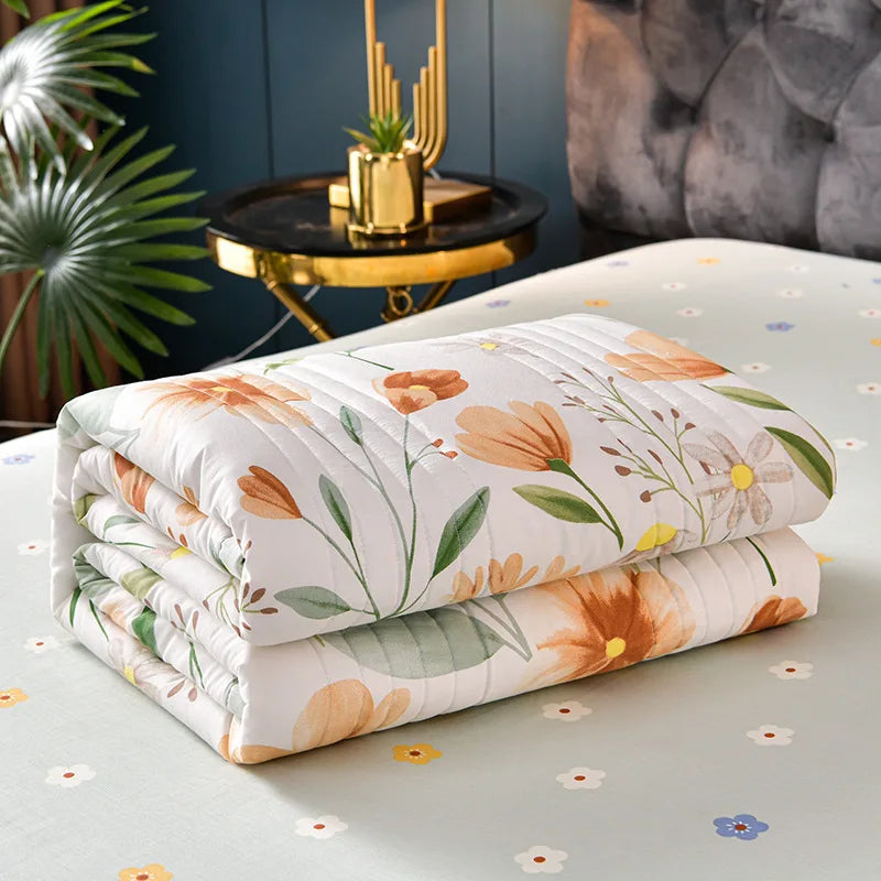 Summer Cool Quilt Air Conditioner Washed Cotton Quilt Student Single Summer Dormitory Spring and Autumn Thin Summer Quilt