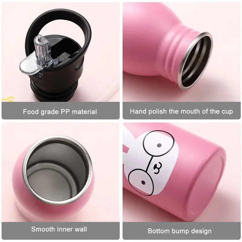 Hemasa 500ML Children's Stainless Steel Sports Water Bottles