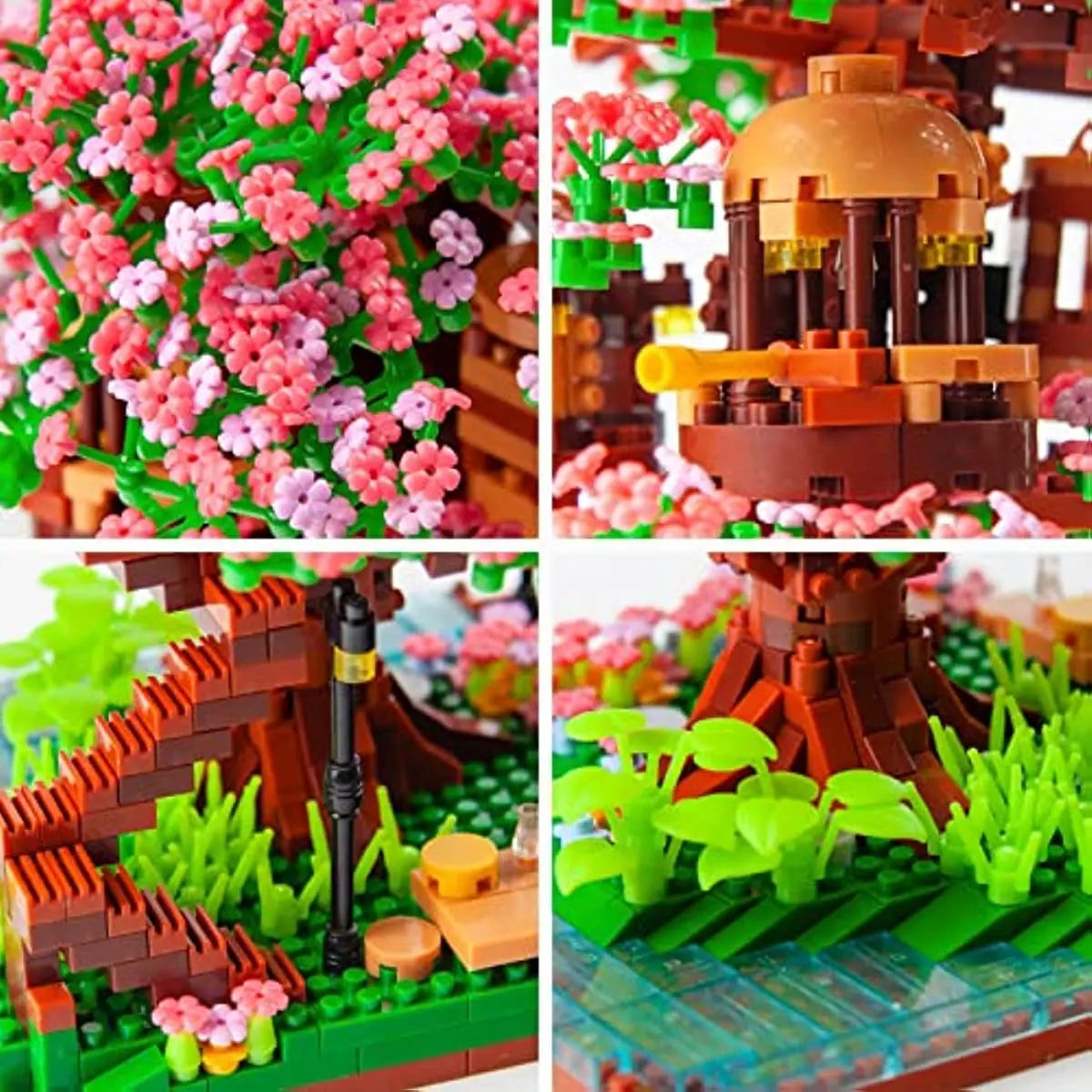 Cherry Blossom Treehouse Bonsai Tree Building Blocks Set Sakura Botanical Collection Building Set for Adults  Teens Home Decor