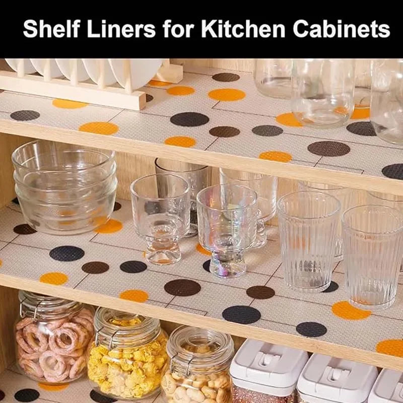 1Roll Reusable Cabinet Mat 45x100cm Non-slip Refrigerator Mat Oil-proof Waterproof Drawer Mats Shoe Pad
