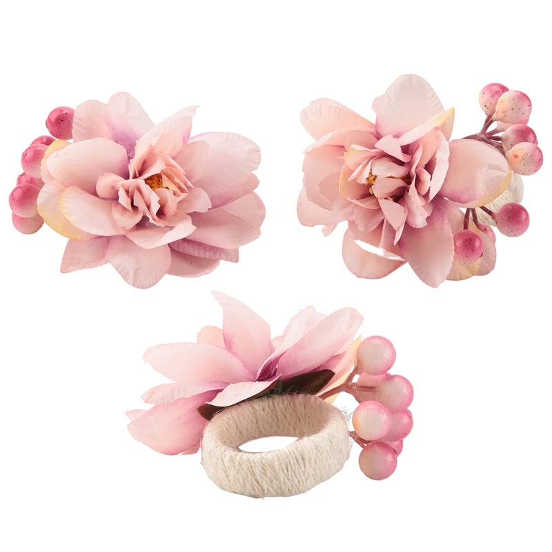 Hemasa Flower Napkin Rings 6Pcs