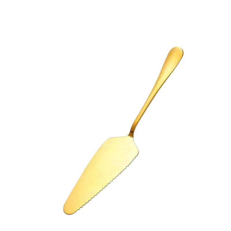 Tejesa 1/2/4pcs Stainless steel cake spatula Birthday cake Gold spatula Family Hotel Birthday Party cake pizza spatula