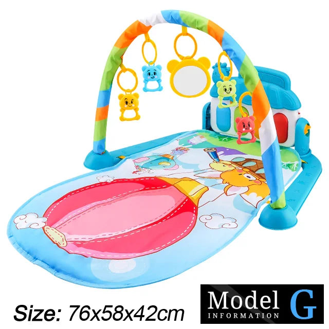 Tejesa Baby Fitness Stand Music Play Gym Activity Toys/ Newborn Piano Crawling Blanket Pedal Game Pad Early Education 0-36 Months Gifts