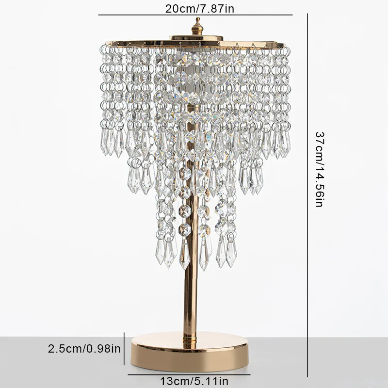 European Romantic Crystal Table Lamp LED Bedside Desk Light Bedroom Night Light High Quality Adjustable Warm White Modern Luxury
