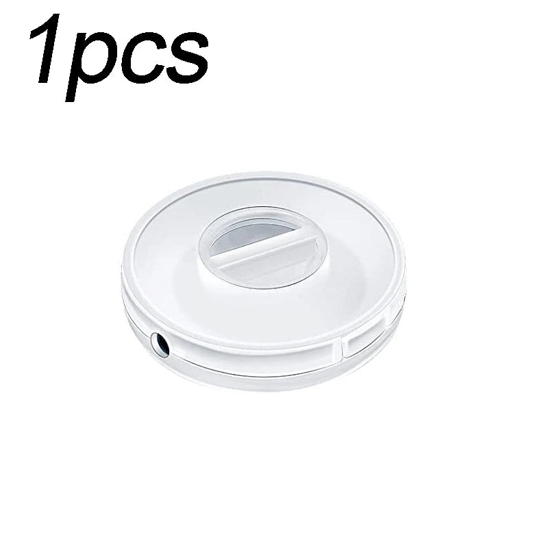 Tejesa 1/2/3pcs Rotatable Transparent Cable Winder Box Portable Round USB Cord Organizer Headphone Charging Line Management Storage Box