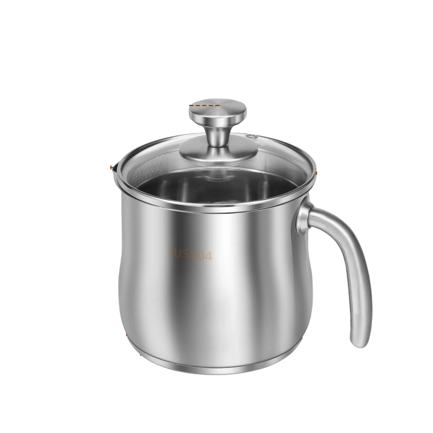 Tejesa 2000ml Saucepan Stainless Steel Pot High-capacity Kettle Home Cooking Pot for Baby Complementary Food Congee Noodles Dessert