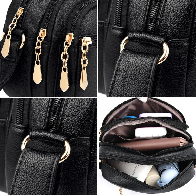 HEmasa hold-all New Fashion Ladies Handbags Designer Cross body High Quality Shoulder Bags Women's Triple Zipper Tote Bag