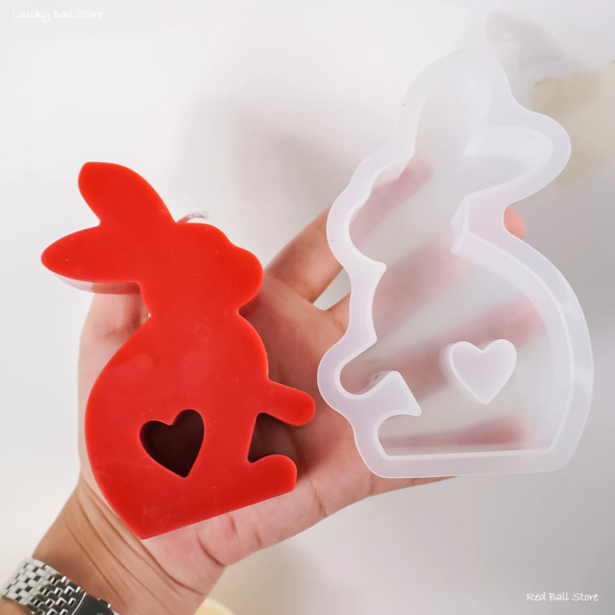 Easter Cute Rabbit Candle Silicone Mold Gypsum Car Mounted Incense Expanding Gypsum Decoration Mould Aromatherapy Candle Molds